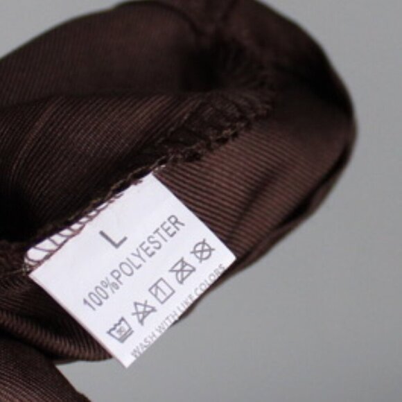 Chouyatou Brown Floral Rose Applique A-Line Pleated Swing Midi Skirt Large - Picture 5 of 8